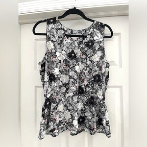 Loft Floral V-neck Tank Blouse